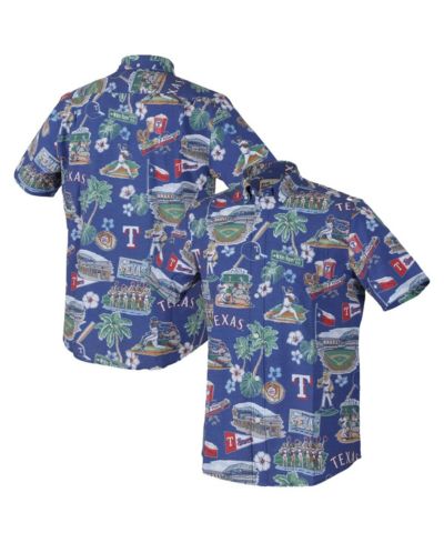 Мужская рубашка Reyn Spooner Royal Texas Rangers Scenic Tri-Blend Performance Button-Up