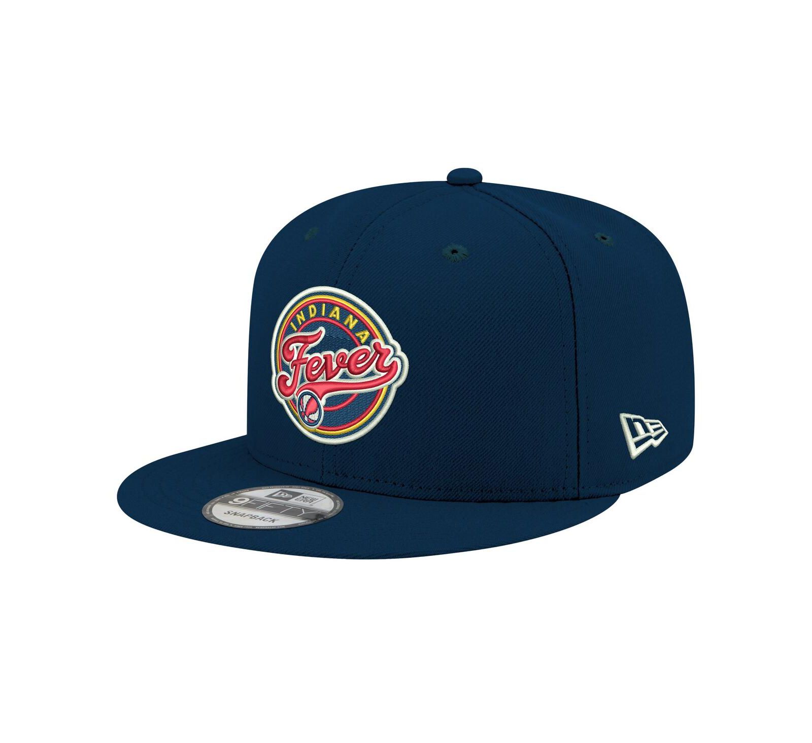Мужская и женская кепка New Era Navy Indiana Fever Logo 9FIFTY Snapback