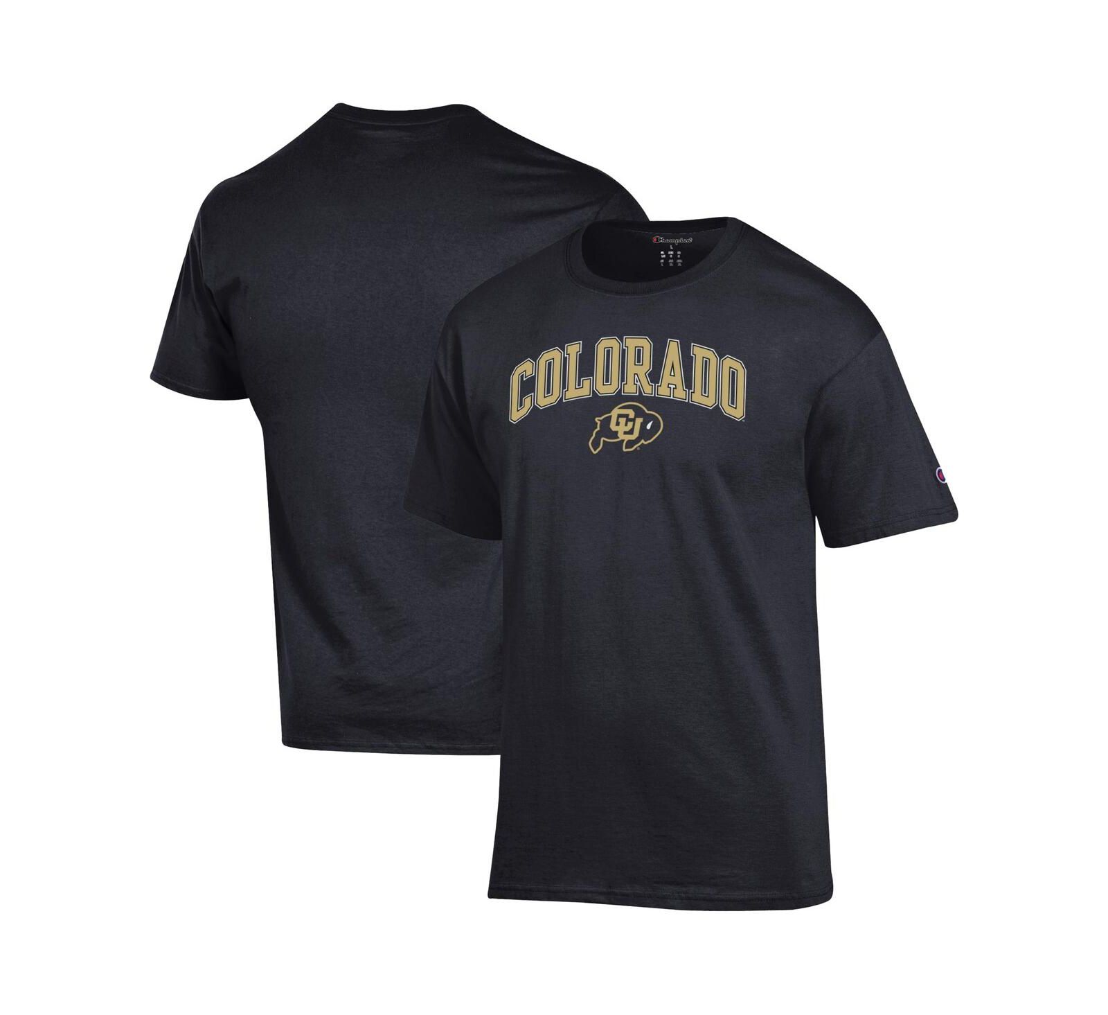 Мужская футболка Champion Black Colorado Buffaloes Arch Over Logo