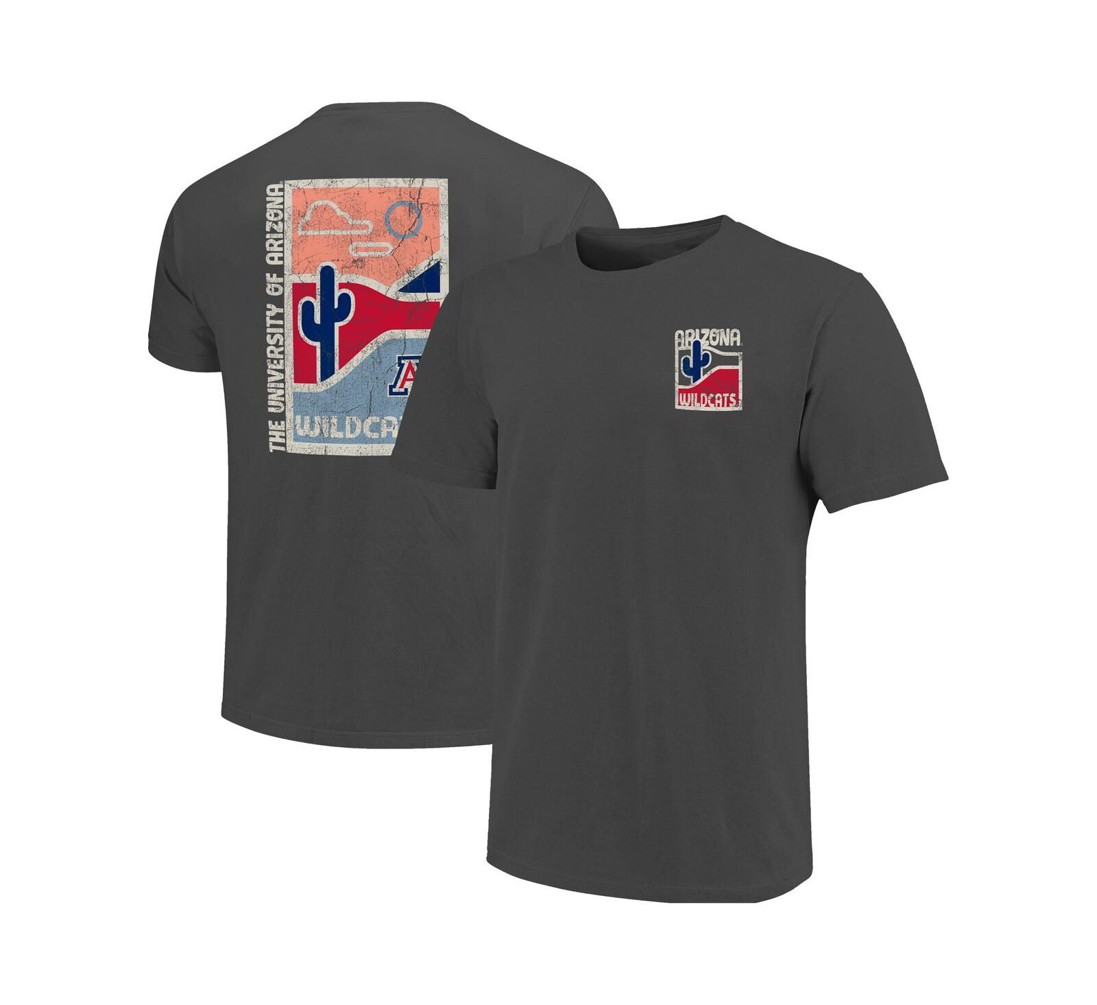 Image One Men's Graphite Arizona Wildcats Comfort Colors Minimal Vista Distressed Graphics T-Shirt