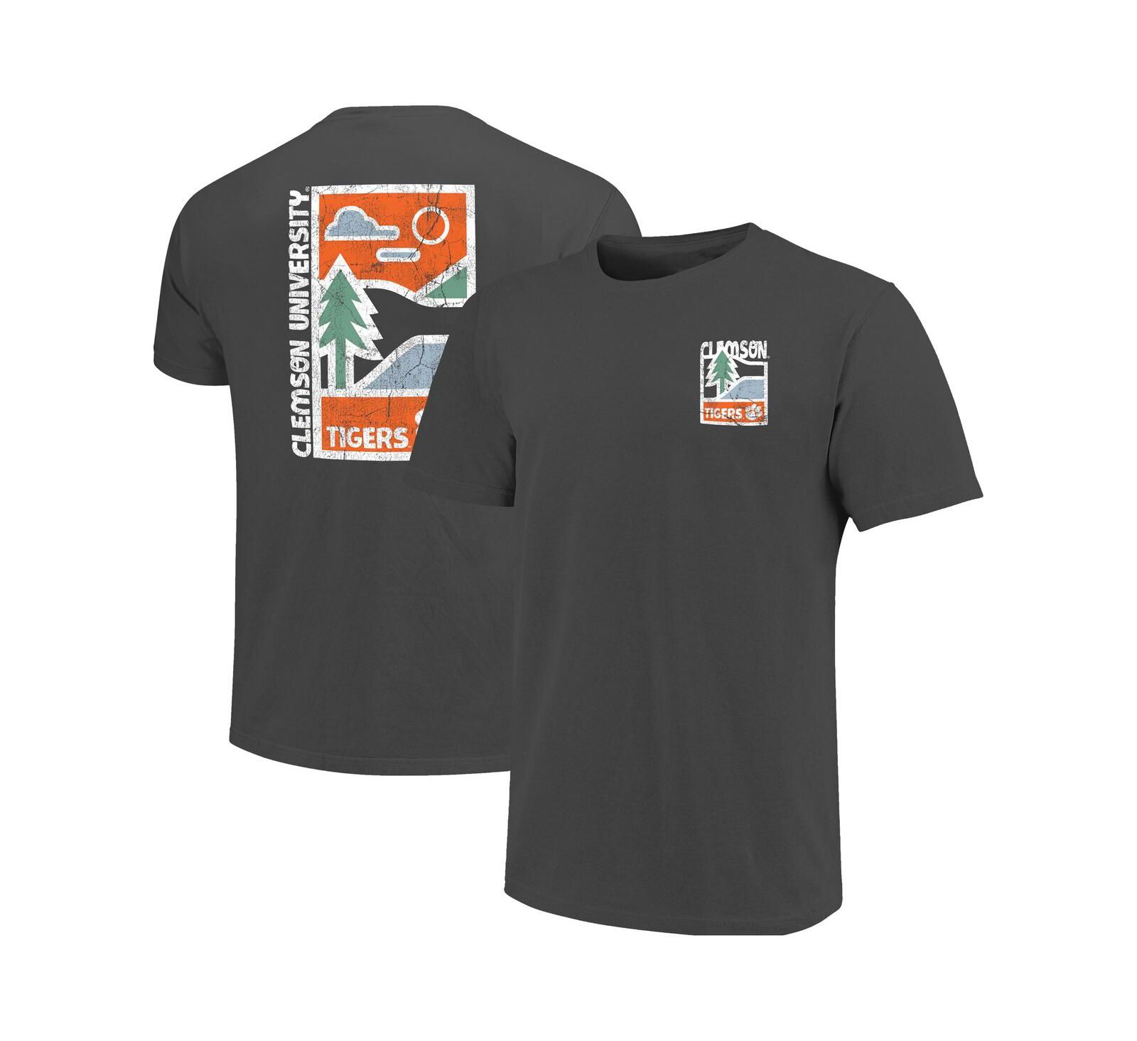 Мужская футболка Image One Clemson Tigers Comfort Colors Minimal Vista Distressed Graphics