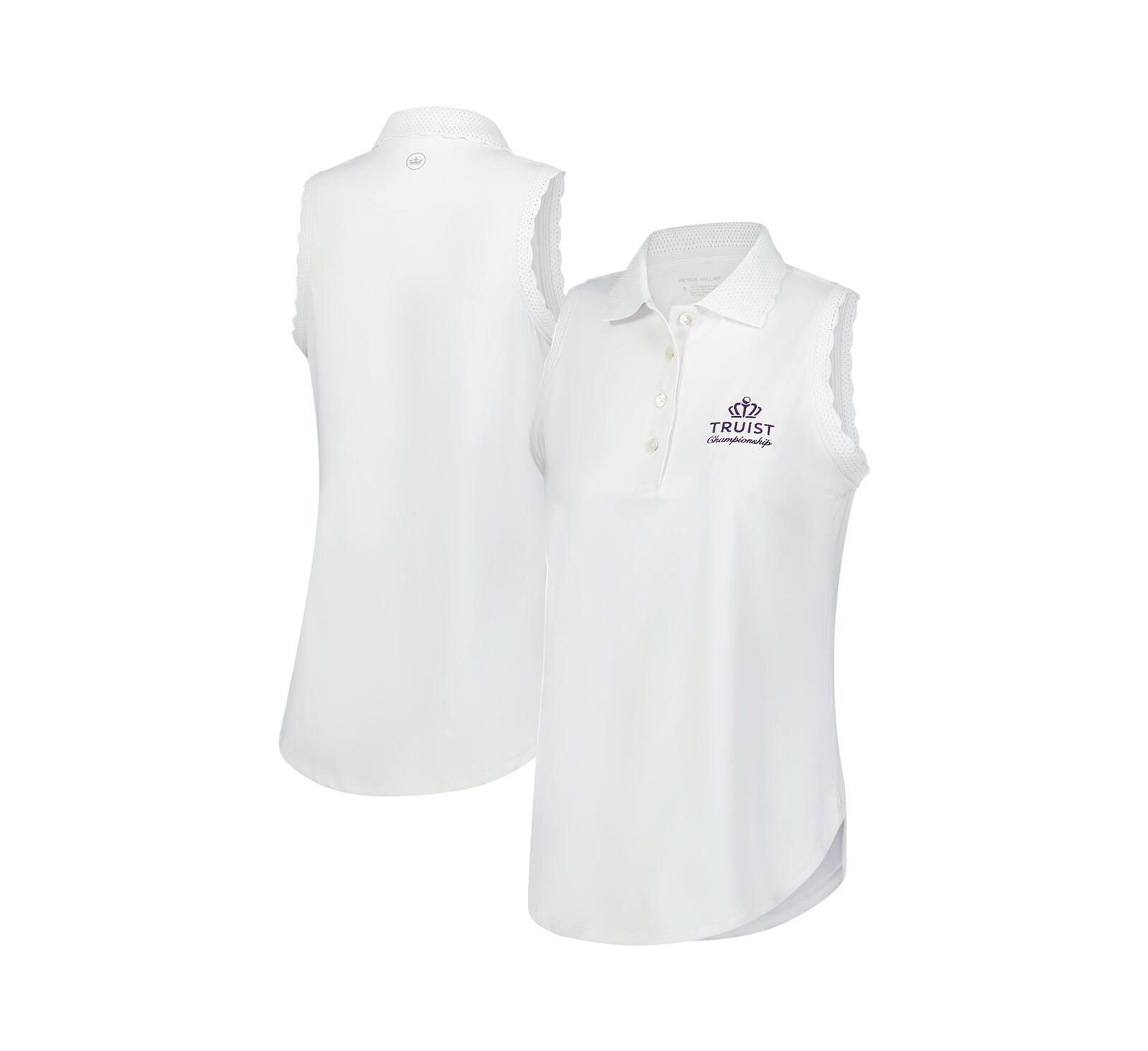 Peter Millar Женская трикотажная рубашка-поло White Truist Championship Opal Sleeveless