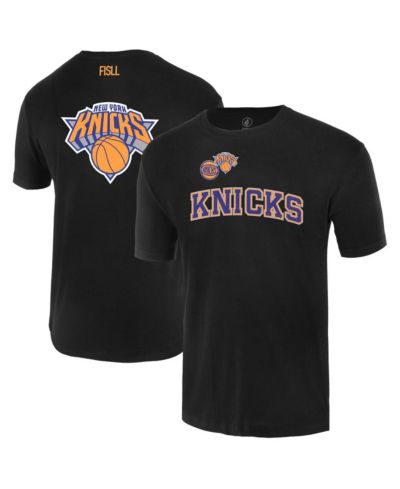 Футболка FISLL Men's and Women's Black New York Knicks Oversize Logo