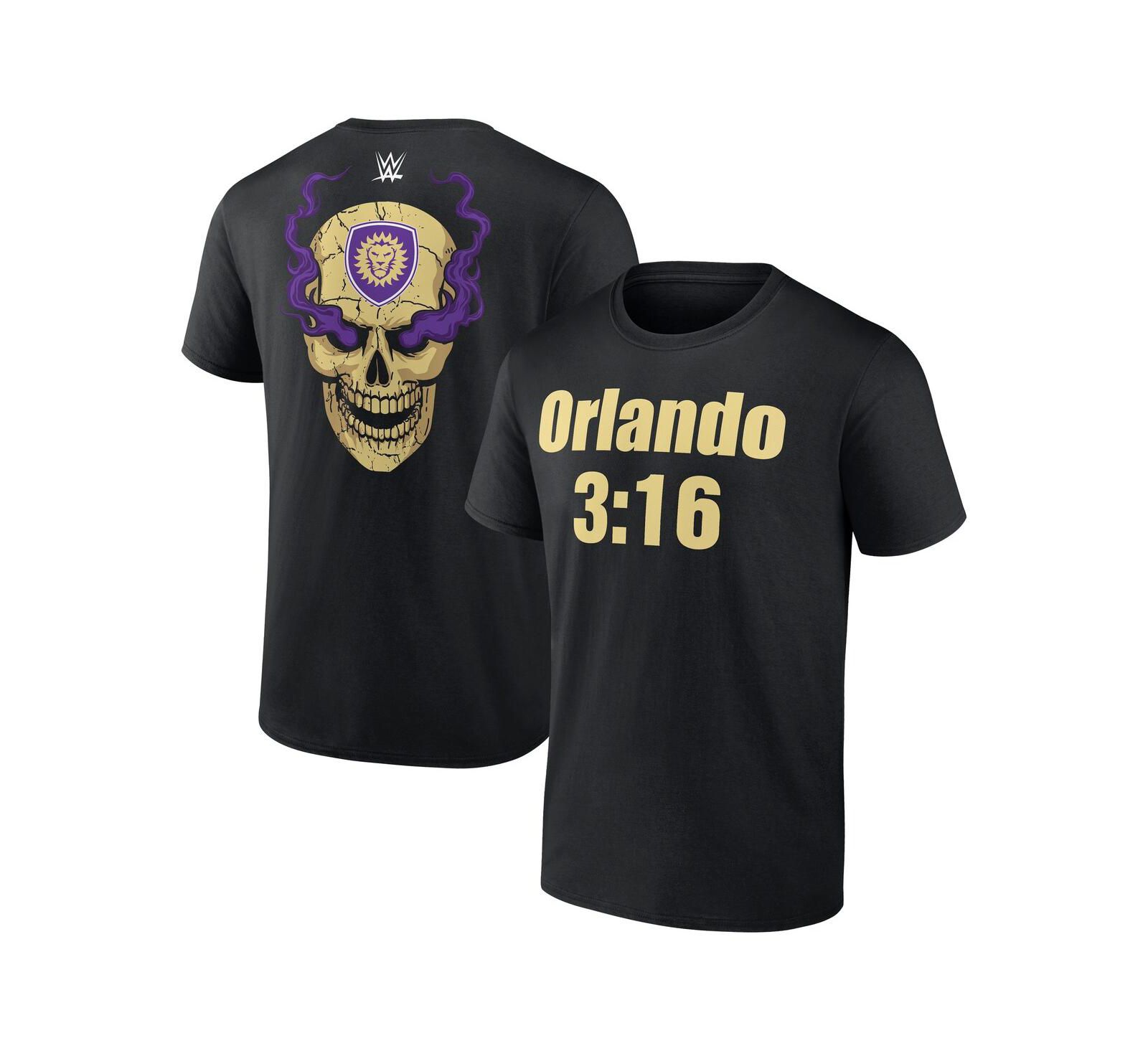 Мужская футболка Fanatics Black WWE x Orlando City SC 3:16