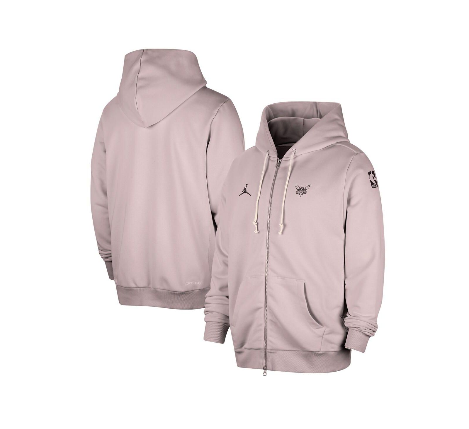 Jordan Men's Light Purple Charlotte Hornets Authentic Standard Issue Full-Zip Hoodie Jacket