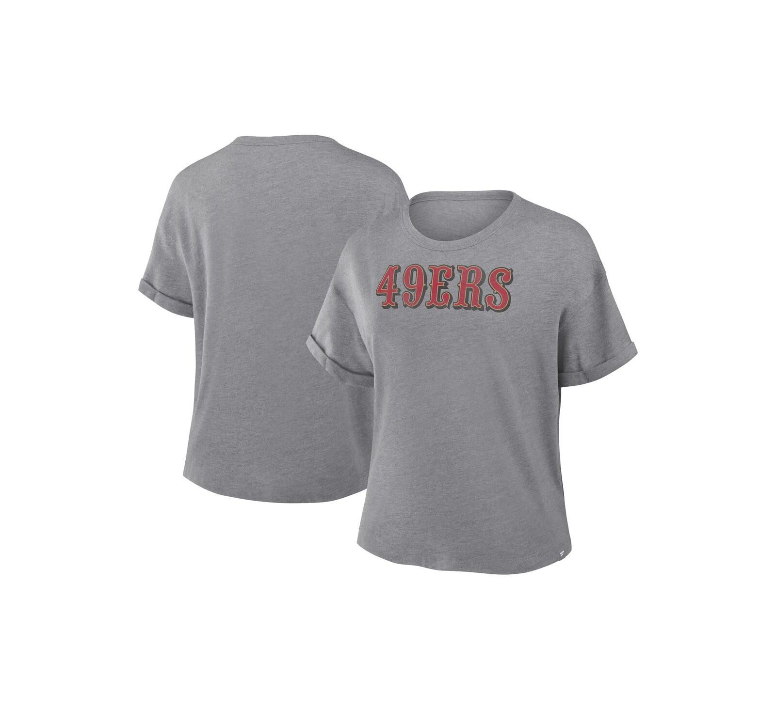 Женская футболка Fanatics Heather Gray San Francisco 49ers Tri-Blend