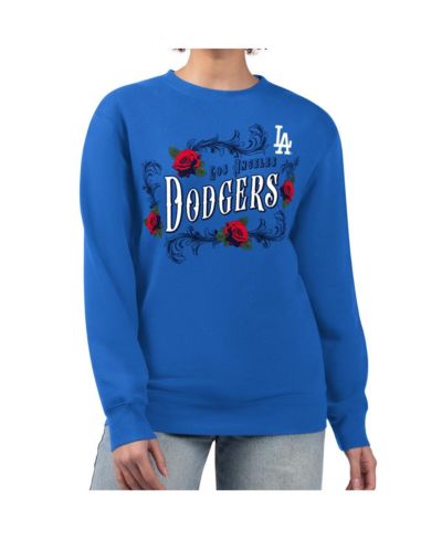 G-III 4Her by Carl Banks женский флисовый пуловер-свитшот Royal Los Angeles Dodgers Retro Roses