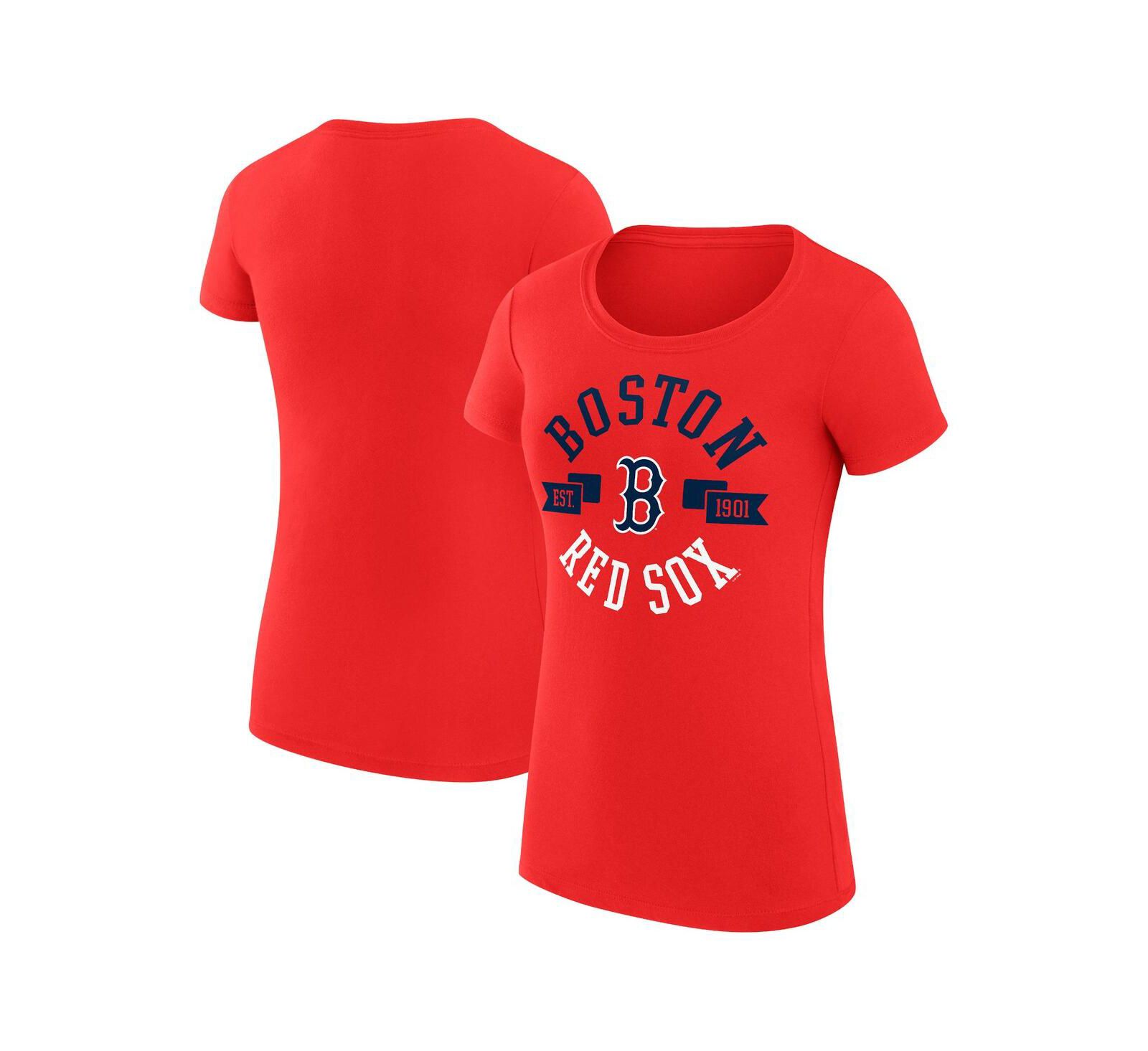 G-III 4Her by Carl Banks Женская футболка Red Boston Red Sox City Graphic Fitted