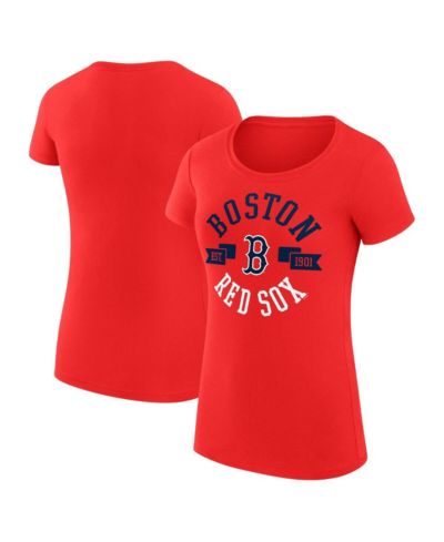 G-III 4Her by Carl Banks Женская футболка Red Boston Red Sox City Graphic Fitted