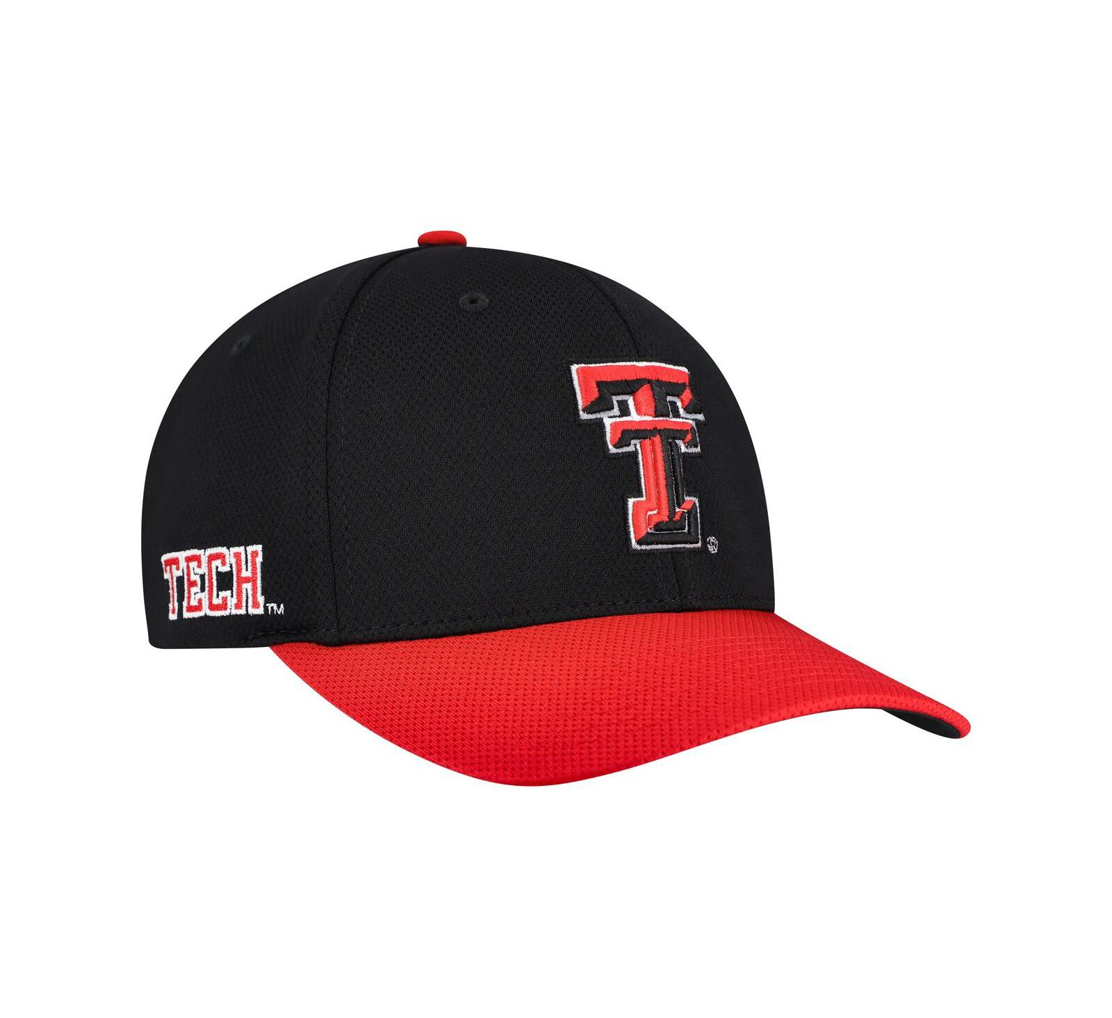 Top of the World Men's Black/Red Texas Tech Red Raiders Reflex Two-Tone Flex Hat
