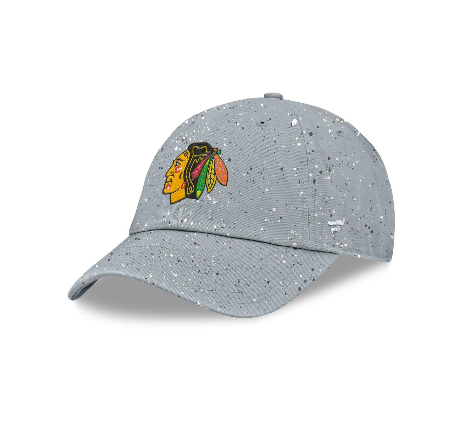 Женская регулируемая кепка Fanatics Chicago Blackhawks Heritage Snow Day Speckle, серая