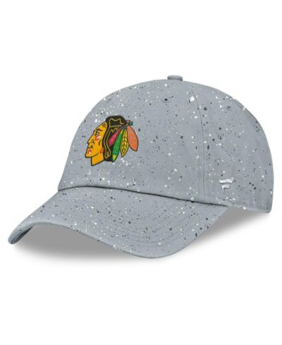 Женская регулируемая кепка Fanatics Chicago Blackhawks Heritage Snow Day Speckle, серая