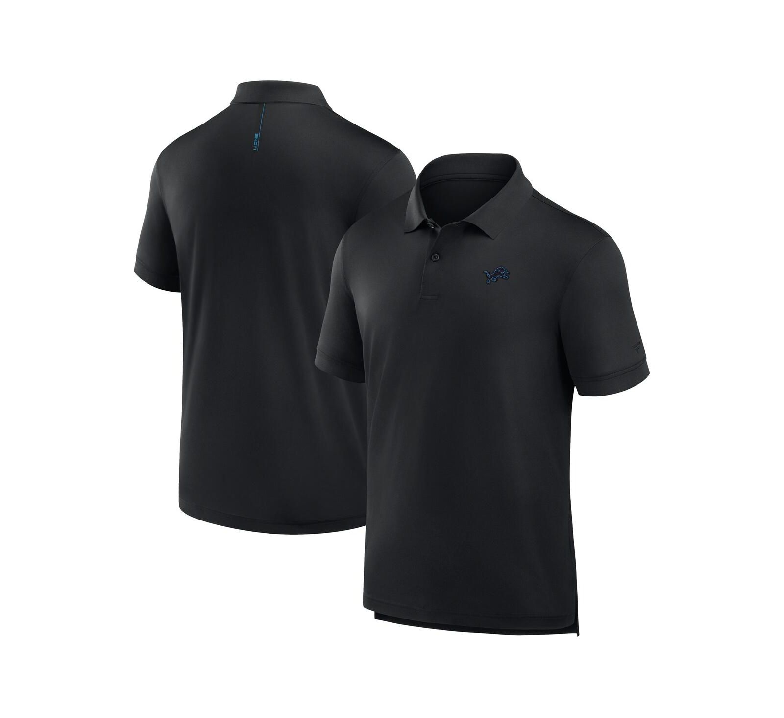 Fanatics Men's Black Detroit Lions Front Office Move Mono Polo Shirt