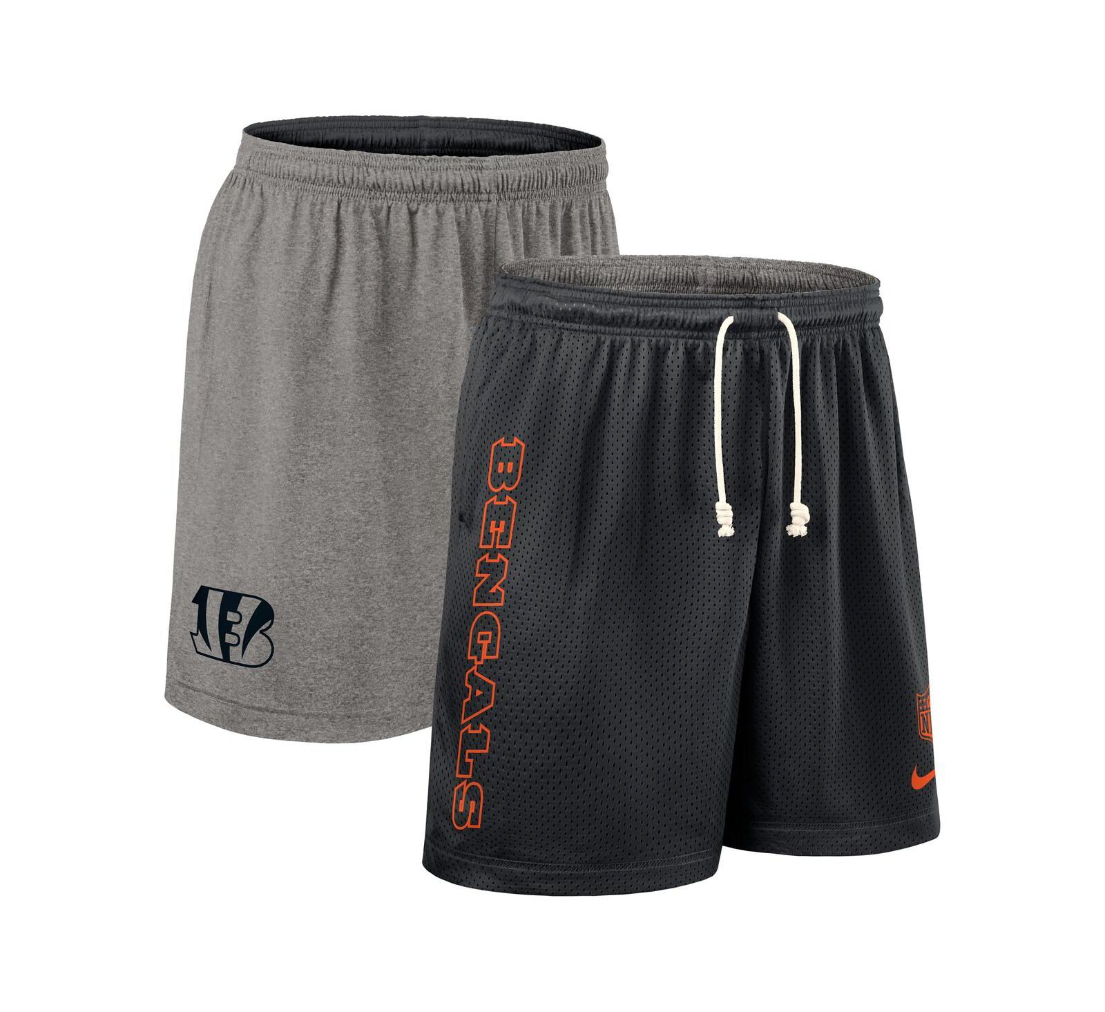 Nike Men's Black Cincinnati Bengals Sideline Reversible Performance Shorts