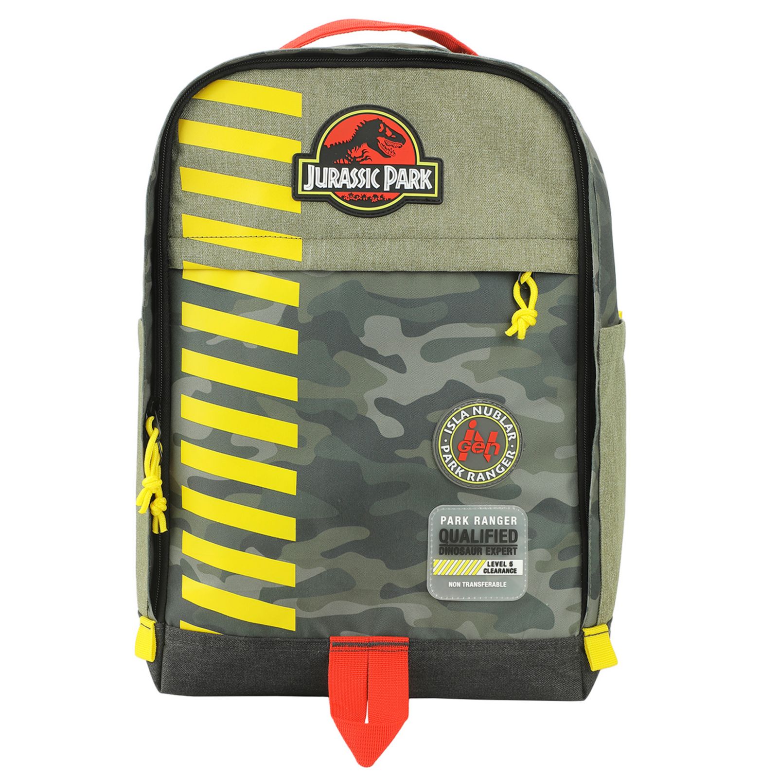 Jurassic Park Logo 16" Tan and Camo Backpack
