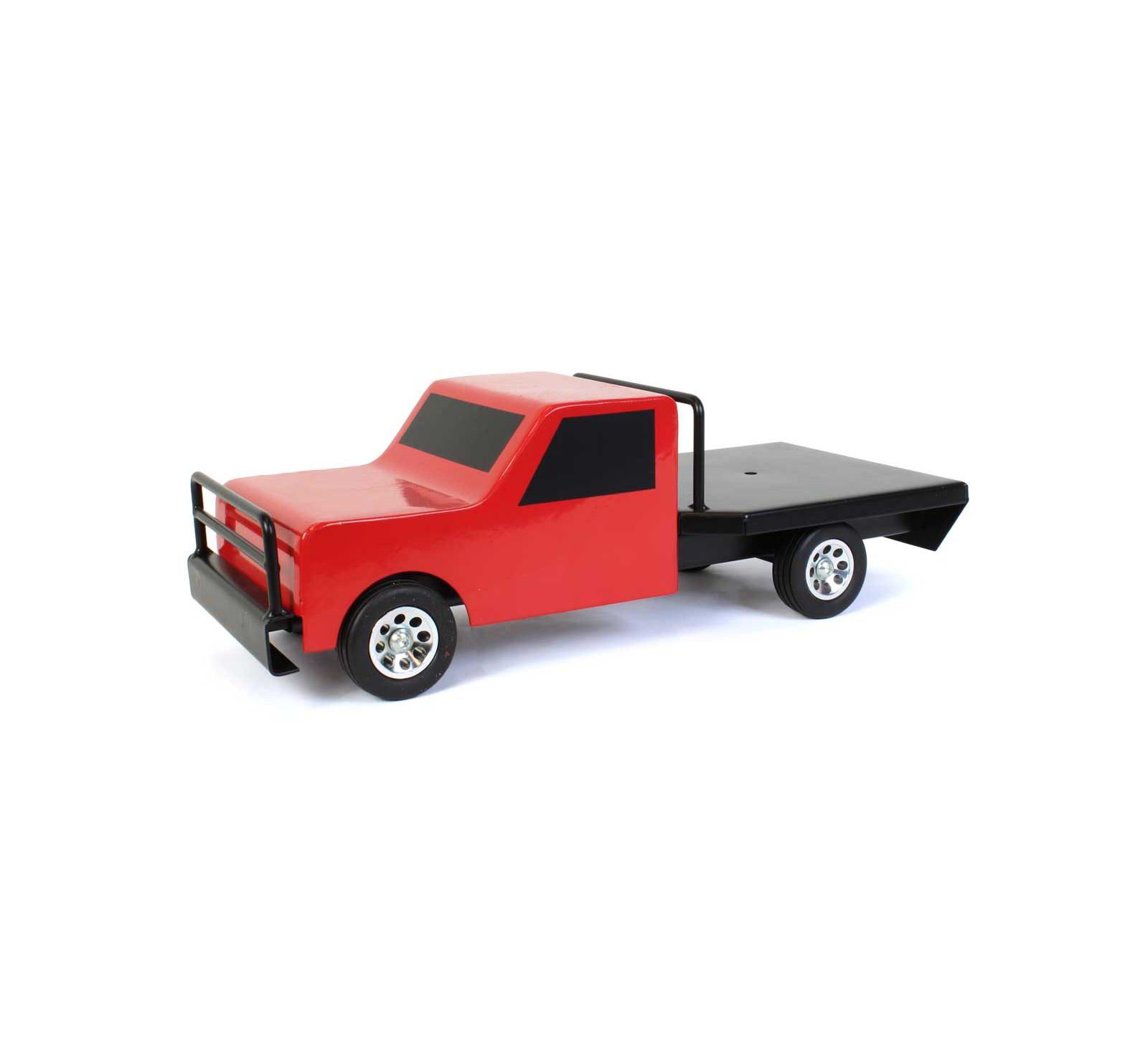 Металлический грузовой трактор Little Buster Toys 1/16th Red Flatbed Farm Truck