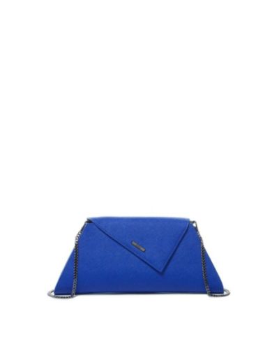 Женская вечерняя сумка-клатч из кожи Saffiano Cobalt Blue