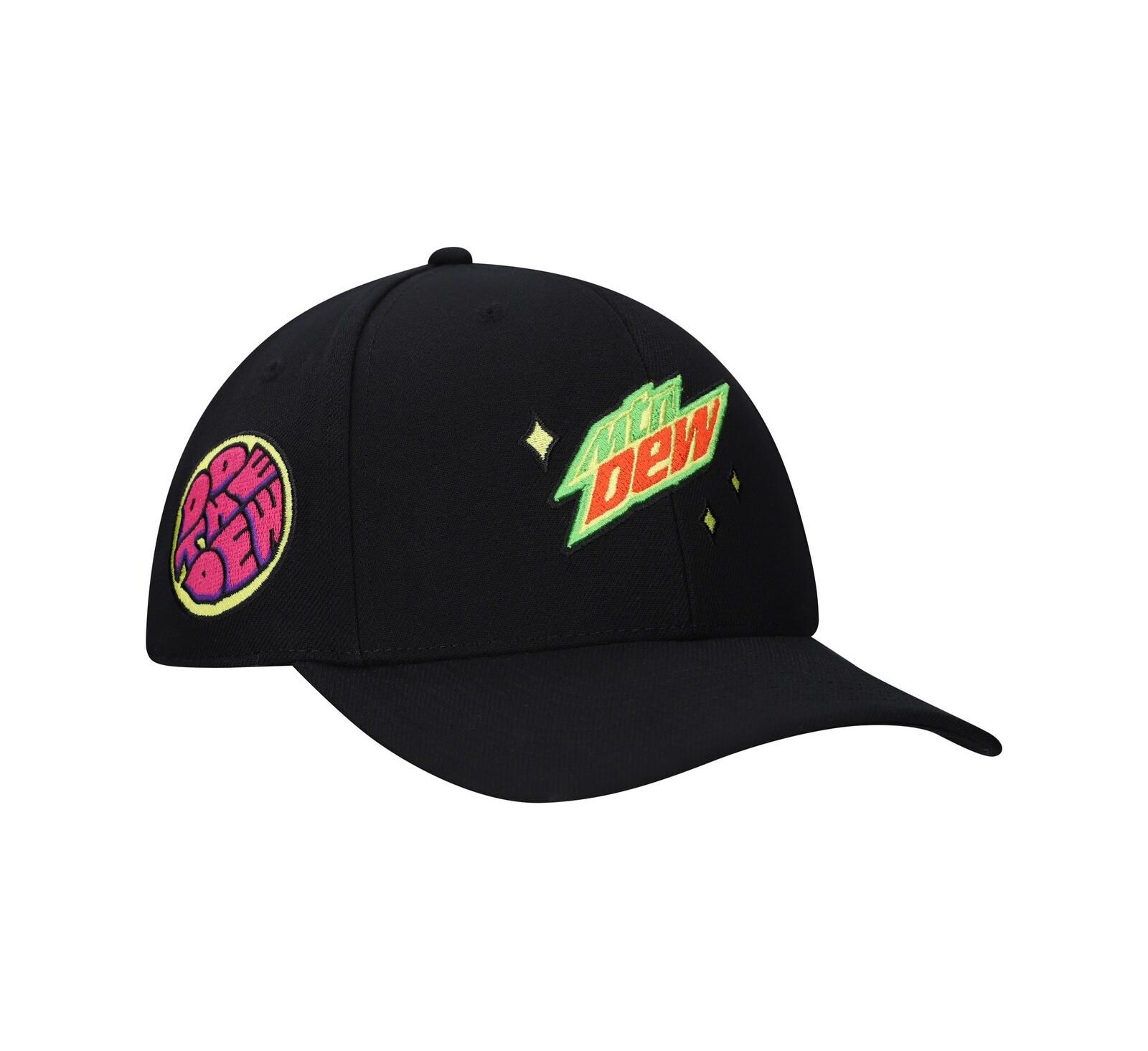 Мужская регулируемая кепка Lids Mountain Dew The Dew Neon, черная