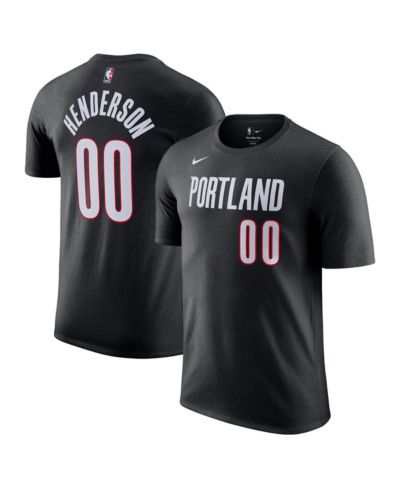 Nike Men's Scoot Henderson Black Portland Trail Blazers Icon Edition Name & Number T-Shirt