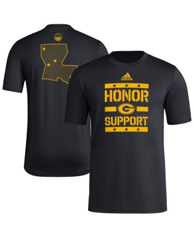 Мужская футболка Adidas Black Grambling Tigers Honor Support Pre-Game