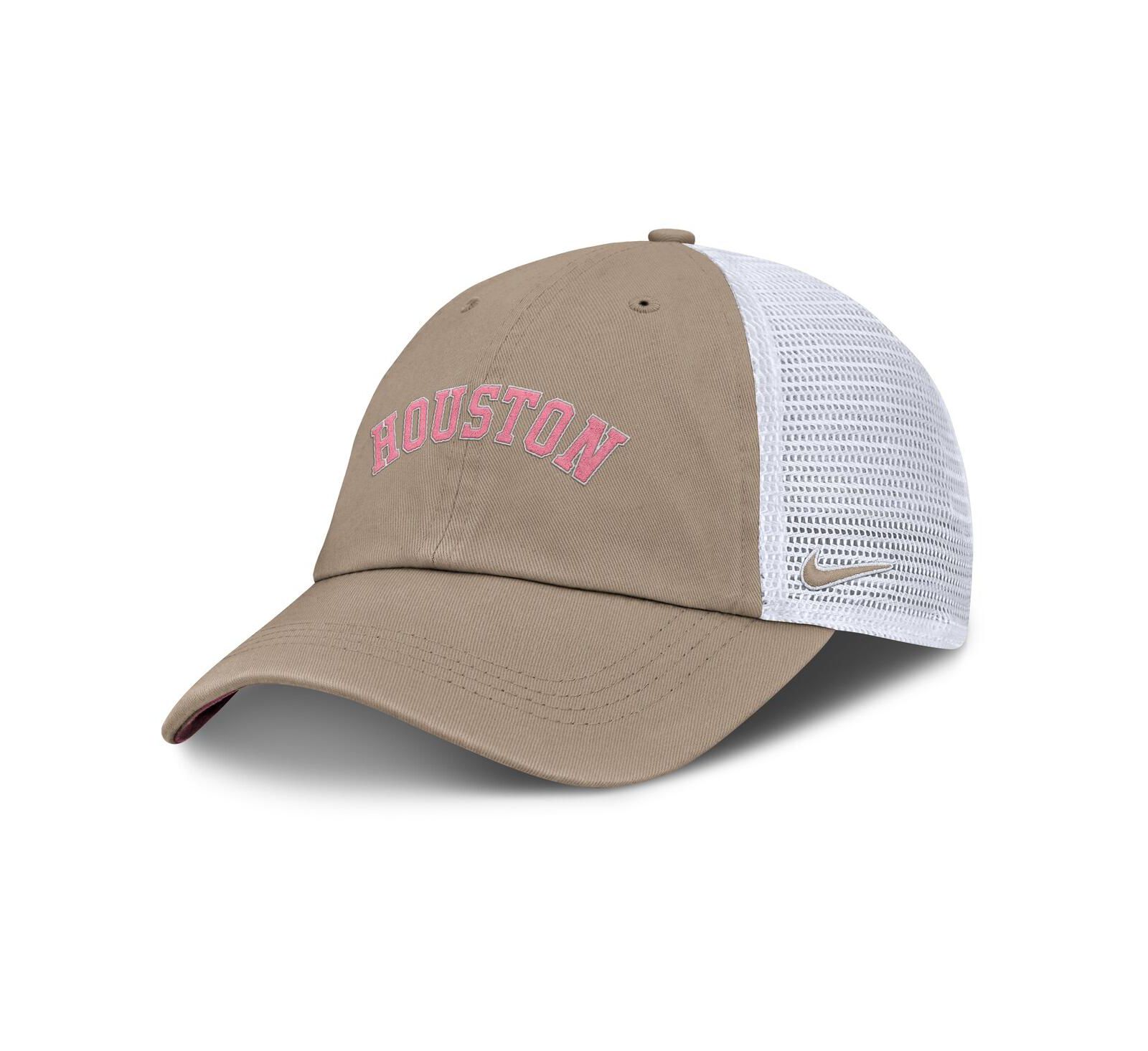 Nike Men's and Women's Khaki/White Houston Astros Club Trucker Adjustable Hat