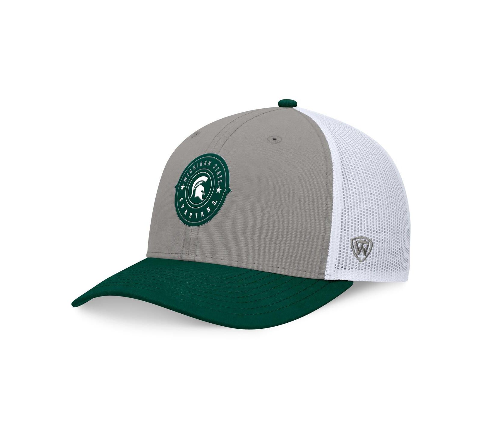 Top of the World Мужская серо-зеленая кепка Michigan State Spartans Rob Trucker регулируемая