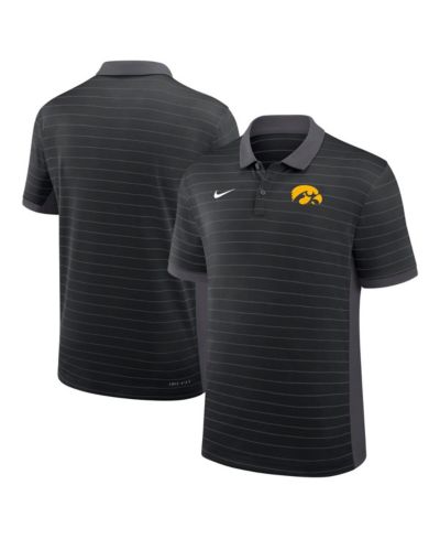 Мужская футболка Nike Black Iowa Hawkeyes 2025 Early Season Coaches Sideline Victory Stripe Performance Polo