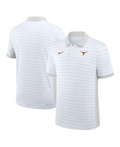 Nike Мужская белая рубашка-поло Texas Longhorns 2025 Early Season Coaches Sideline Victory Stripe Performance