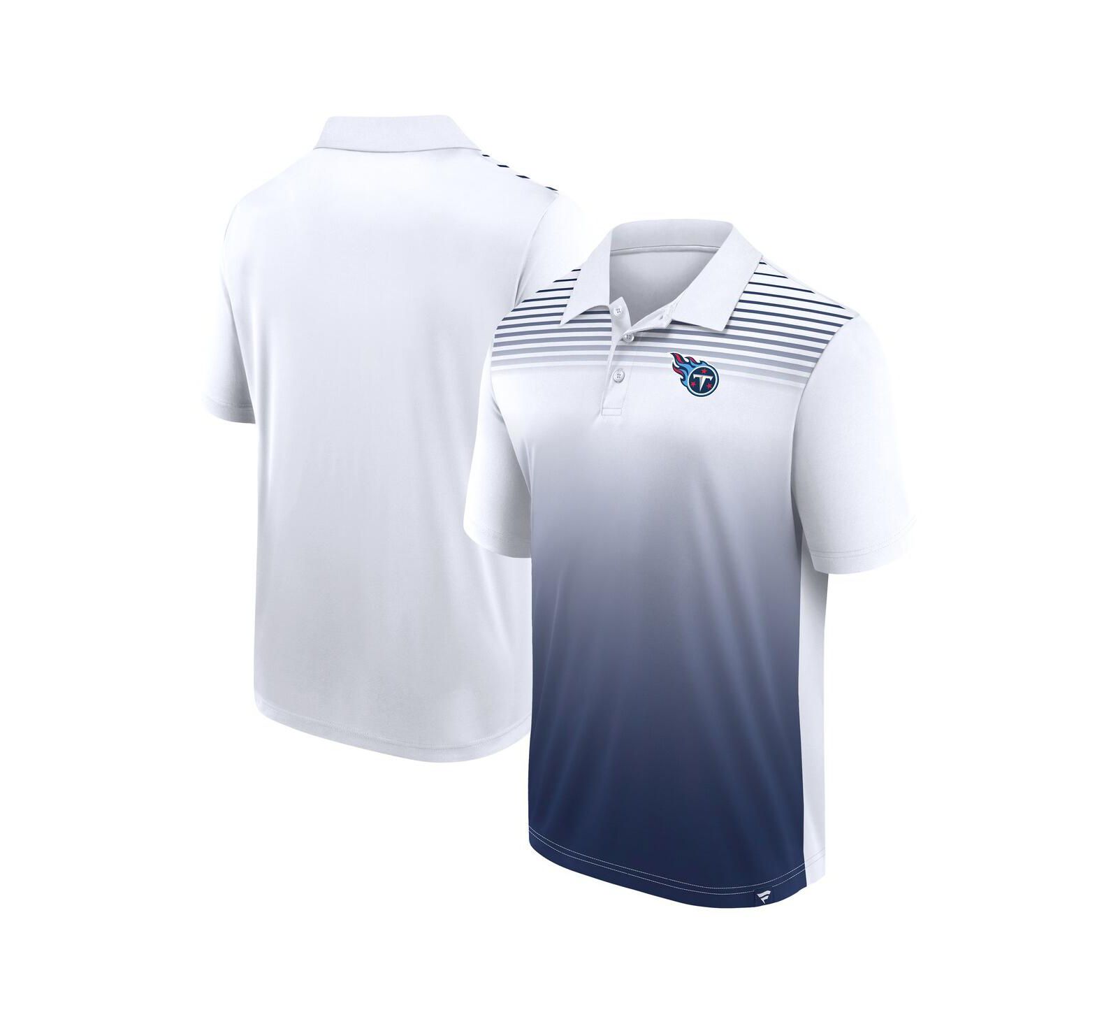 Мужская рубашка-поло Logo Athletic White/Navy Tennessee Titans Sandlot Game