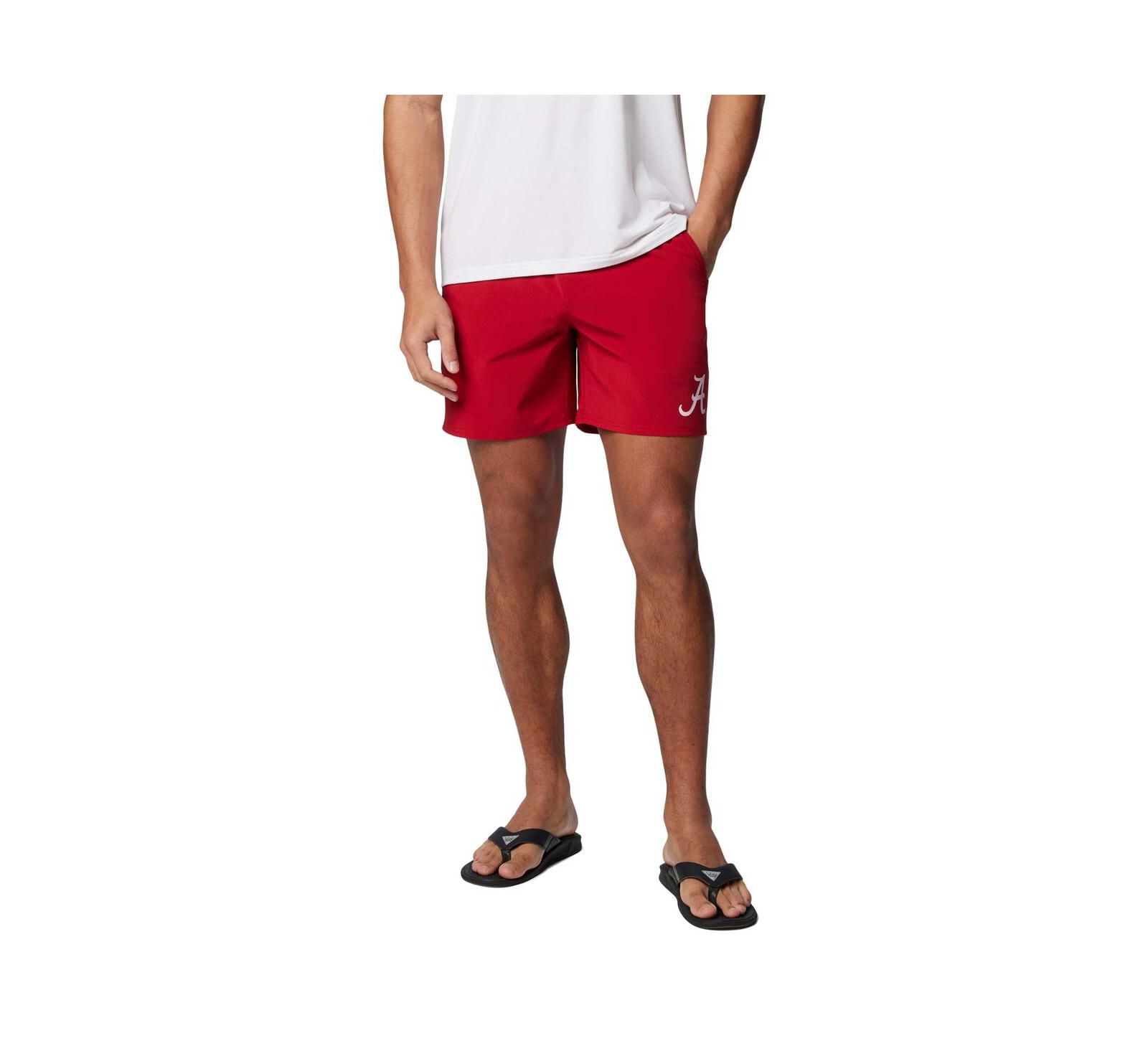 Columbia Men's Crimson Alabama Crimson Tide PFG Terminal Roamer Omni-Shade Stretch Shorts