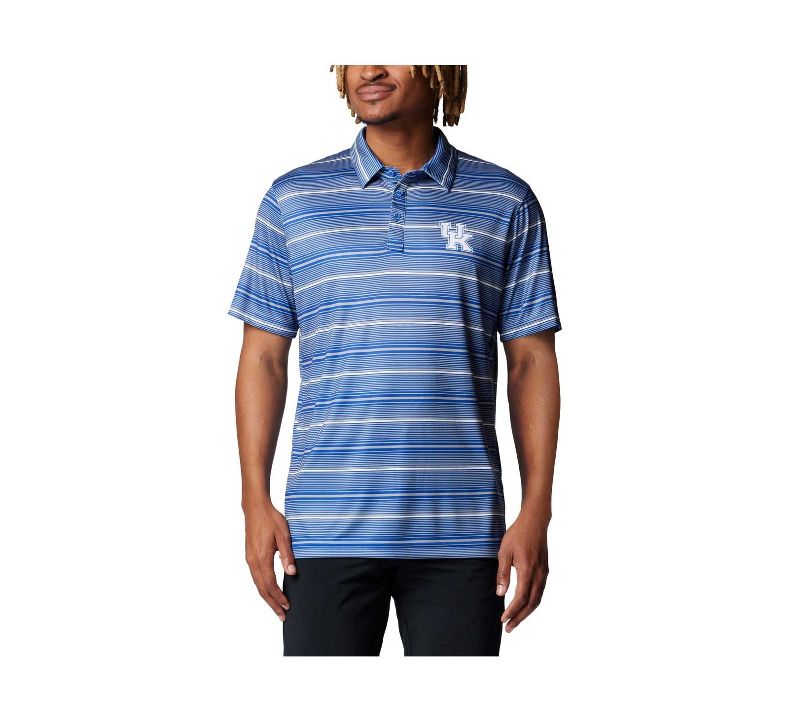Мужская рубашка-поло Columbia Royal Kentucky Wildcats PFG Super Terminal Tackle Omni-Shade Stripe