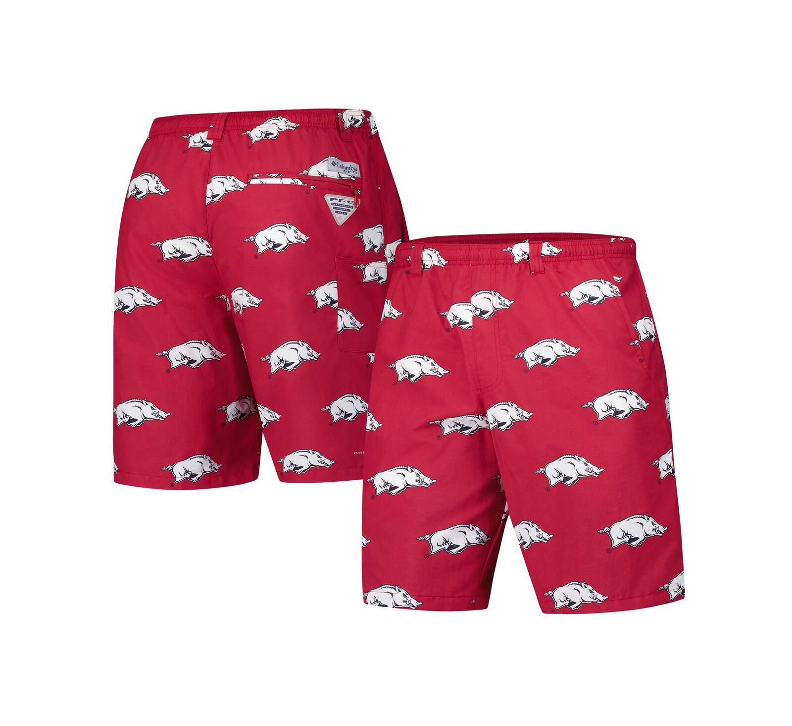 Columbia Men's Cardinal Arkansas Razorbacks PFG Backcast III Omni-Shade Shorts