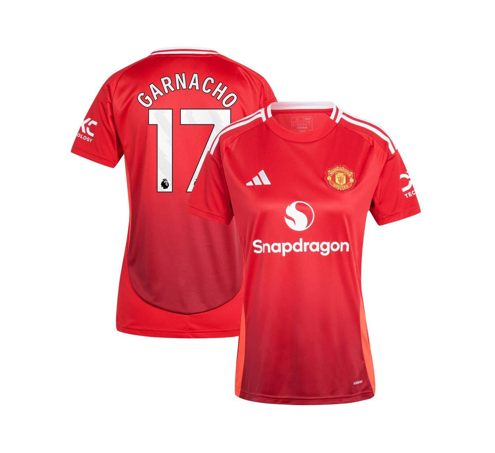Женская реплика джерси Adidas Alejandro Garnacho Red Manchester United 2024/25 Home Replica Player Jersey