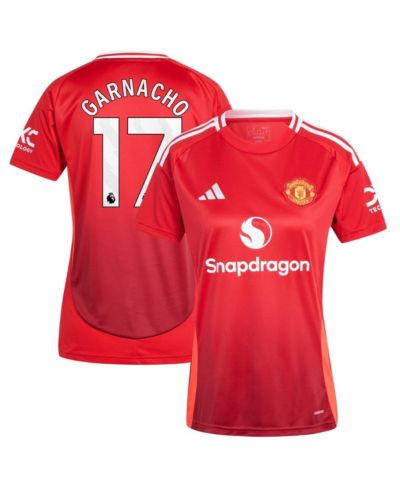 Женская реплика джерси Adidas Alejandro Garnacho Red Manchester United 2024/25 Home Replica Player Jersey