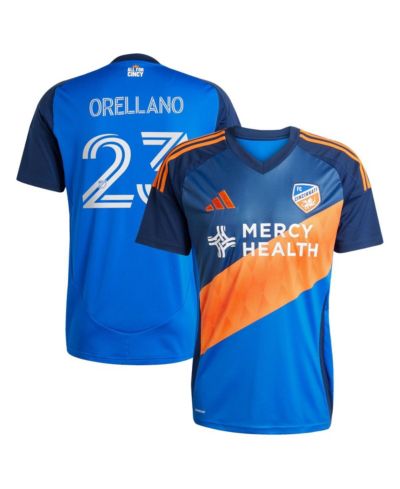 Adidas Мужская джерси Luca Orellano Blue FC Cincinnati 2025 Orange and Blue Legacy Kit Replica Player
