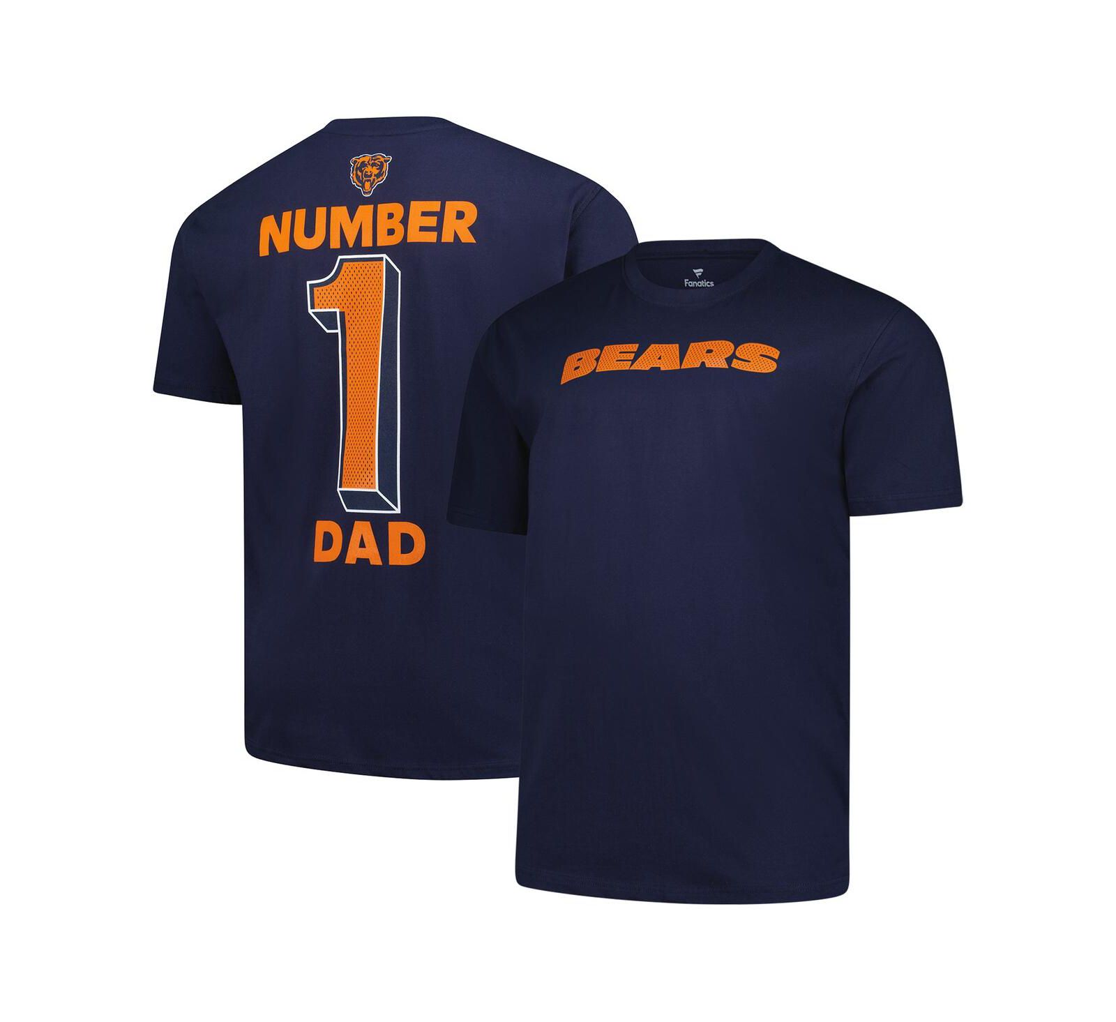 Fanatics Men's Navy Chicago Bears Big & Tall Number One Dad T-Shirt