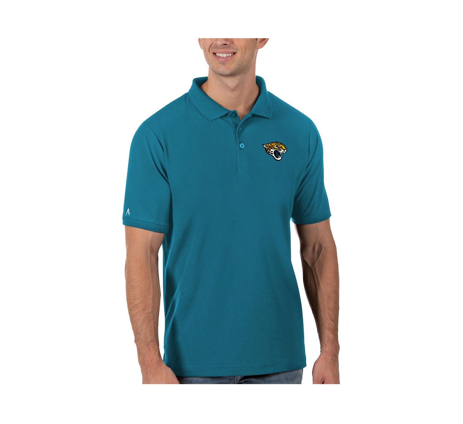 Мужская рубашка поло Antigua Teal Jacksonville Jaguars Legacy Pique