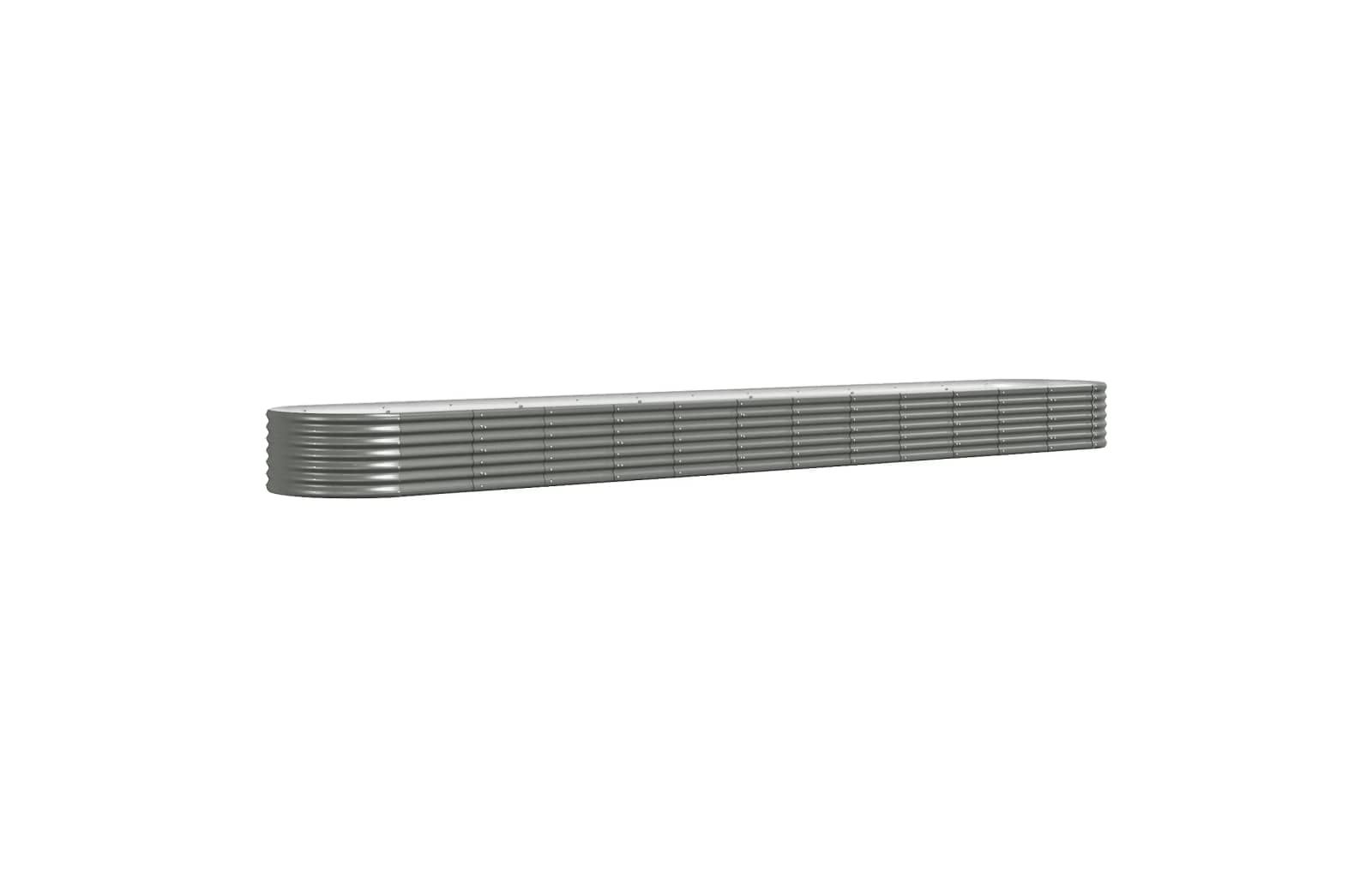 vidaXL Large Powder-Coated Steel Garden Raised Bed
