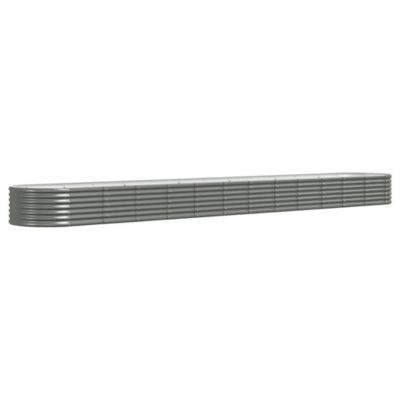 vidaXL Large Powder-Coated Steel Garden Raised Bed