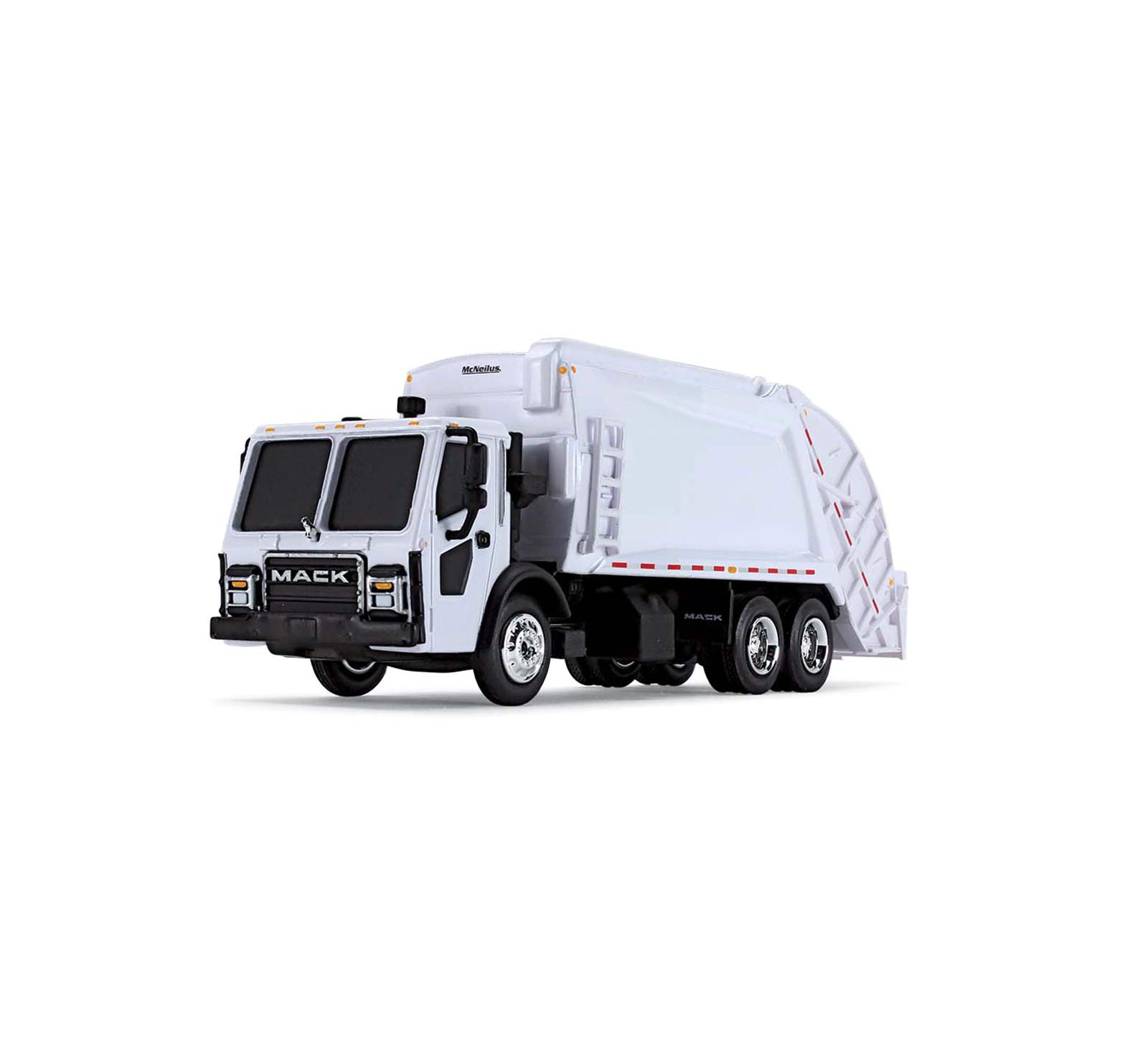 Модель машинки First Gear 1/87 White Mack LR with White McNeilus Meridian Rear Loader Garbage Truck