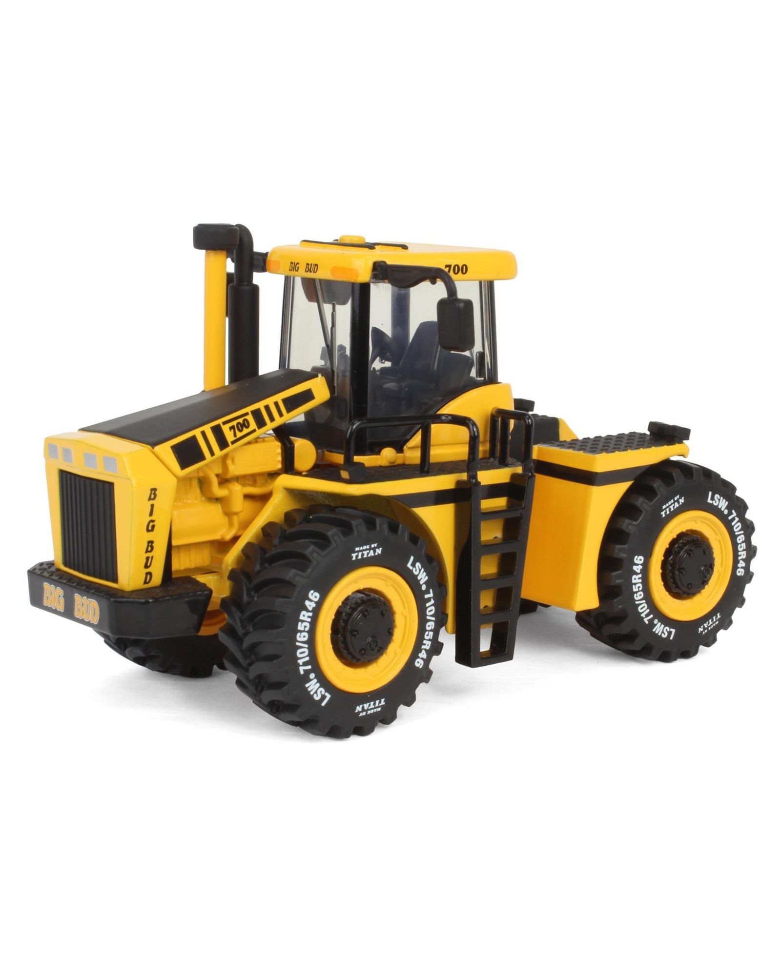First Gear Модель Big Bud 700 Las Vegas, желтая, версия CE Construction с шинами Titan Goodyear LSW