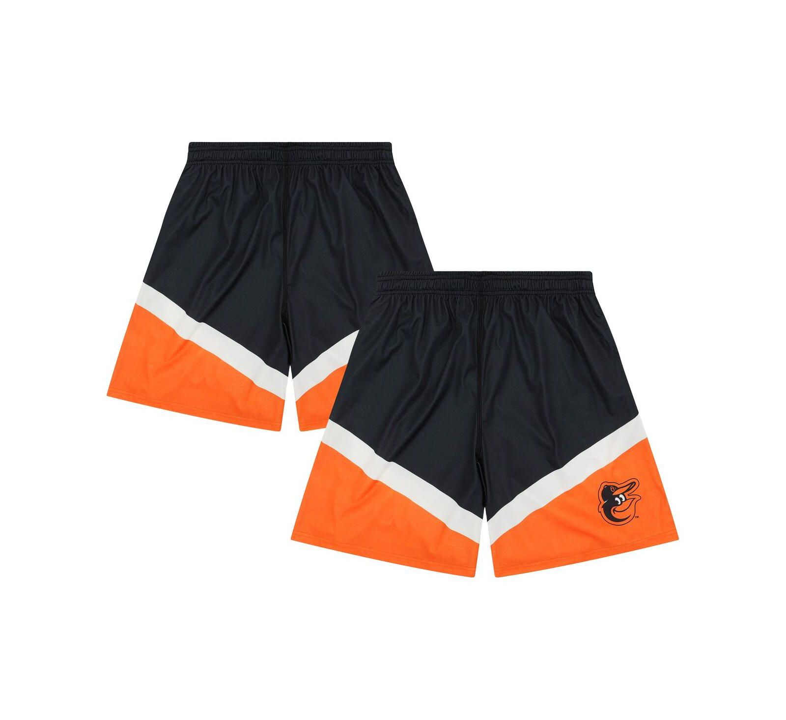 FOCO Men's Black/Orange Baltimore Orioles Color Blocked Shorts