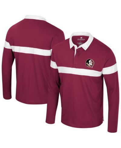 Мужская рубашка-поло Colosseum Florida State Seminoles Garnet с длинным рукавом