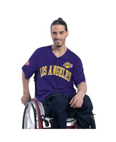 Мужская бейсбольная джерси G-III Sports by Carl Banks Los Angeles Lakers Adaptive Star Player, цвет Purple