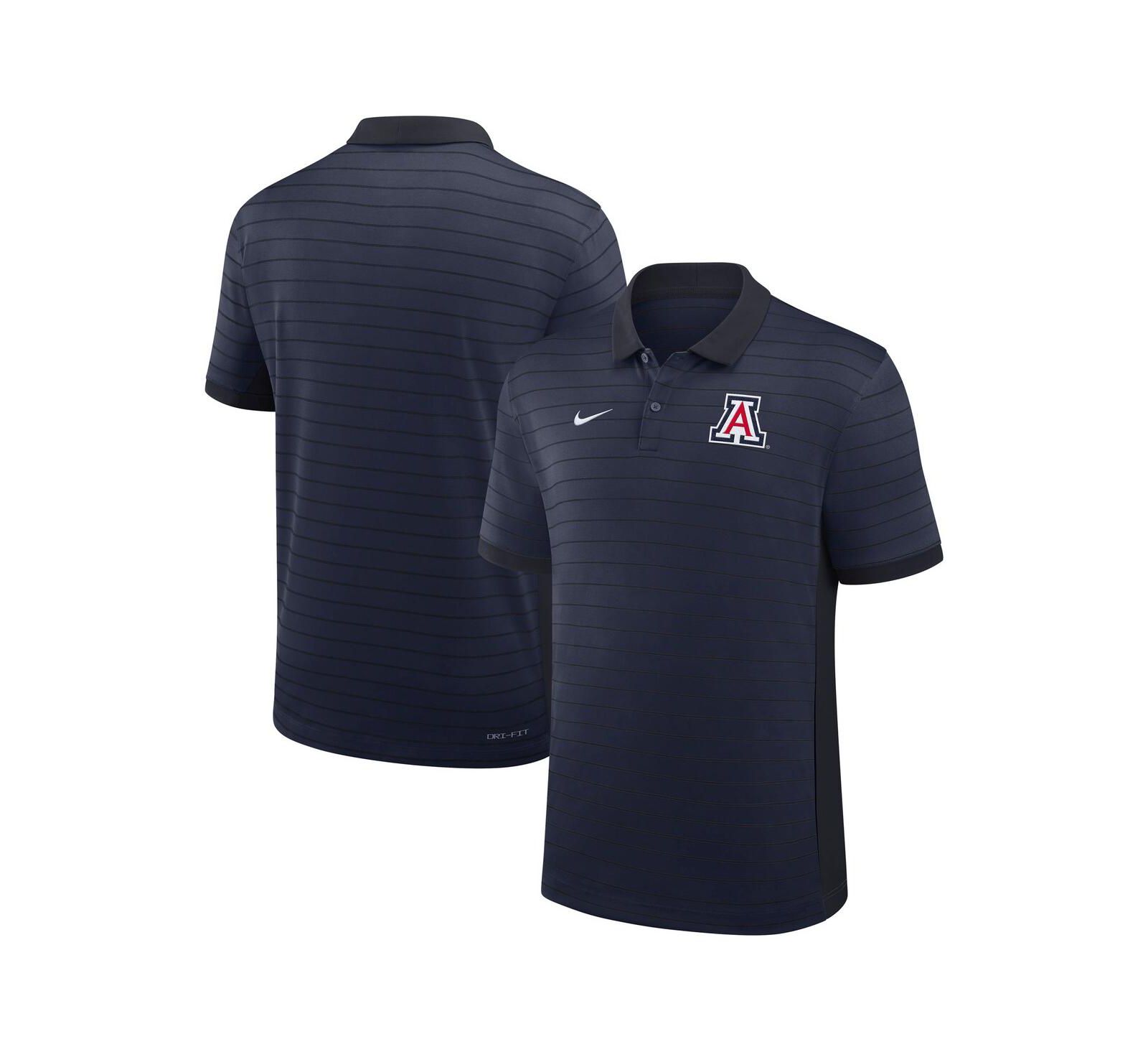 Nike Men's Navy Arizona Wildcats 2025 Early Season Coaches Sideline Victory Stripe Performance Polo Shirt
