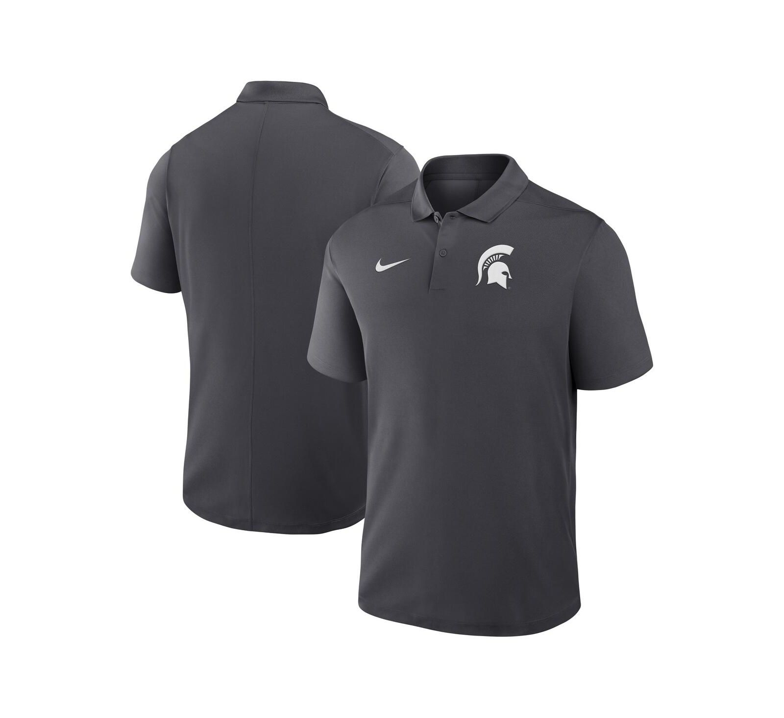 Мужская рубашка-поло Nike Anthracite Michigan State Spartans Primetime Victory