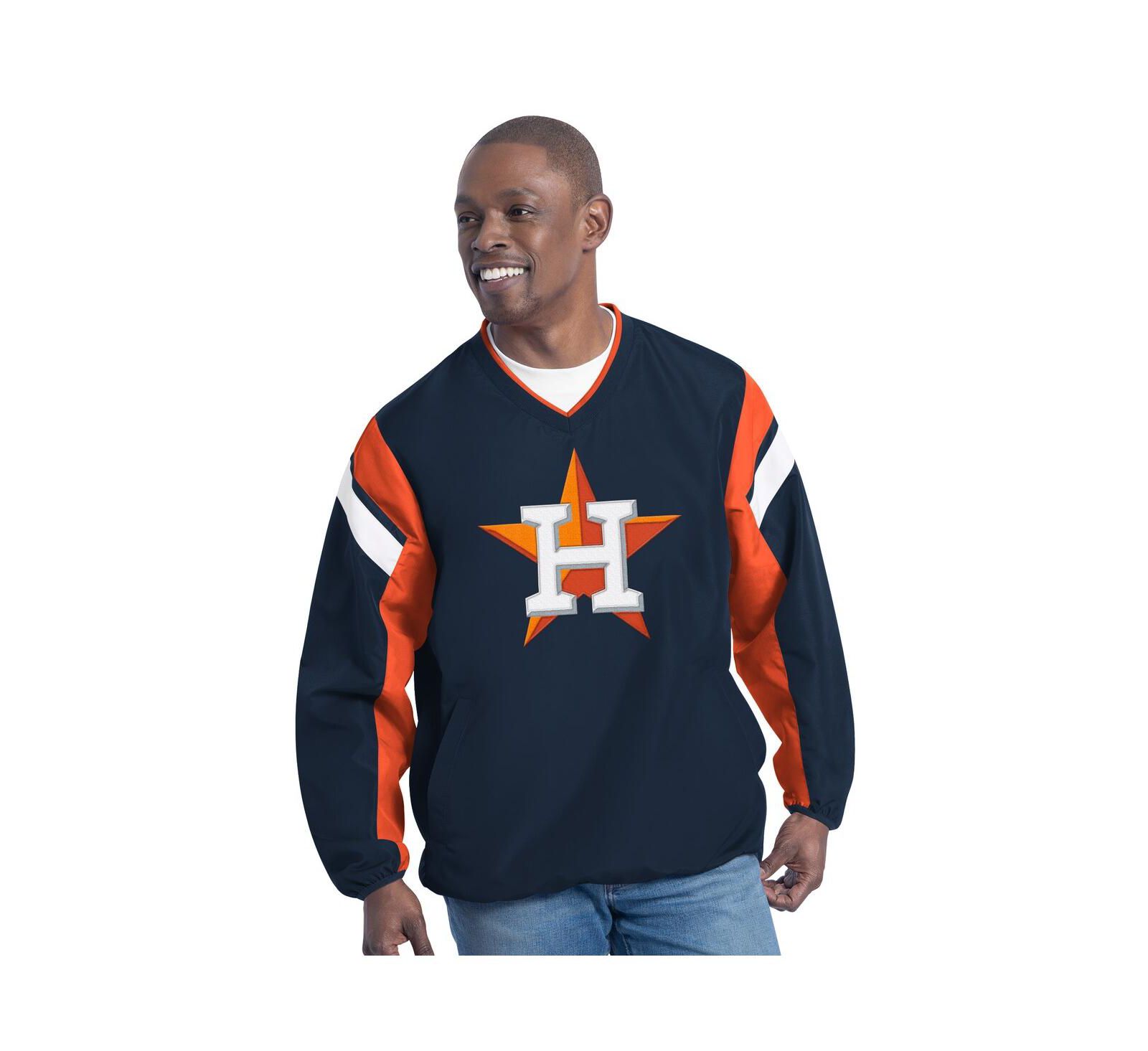 Мужское худи с V-образным вырезом G-III Sports by Carl Banks Navy Houston Astros Double Coverage