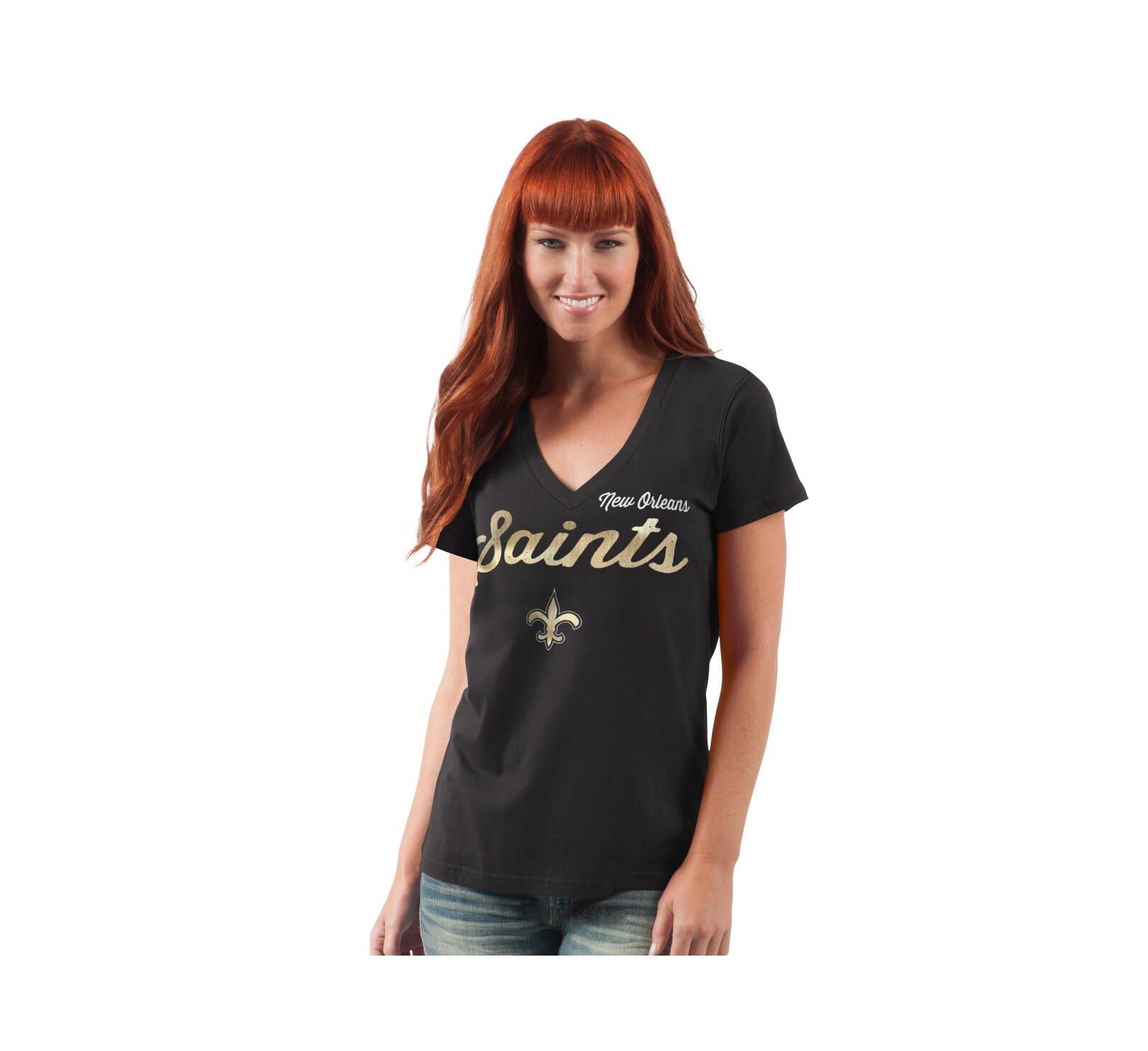 G-III 4Her by Carl Banks Женская футболка V-образного выреза New Orleans Saints
