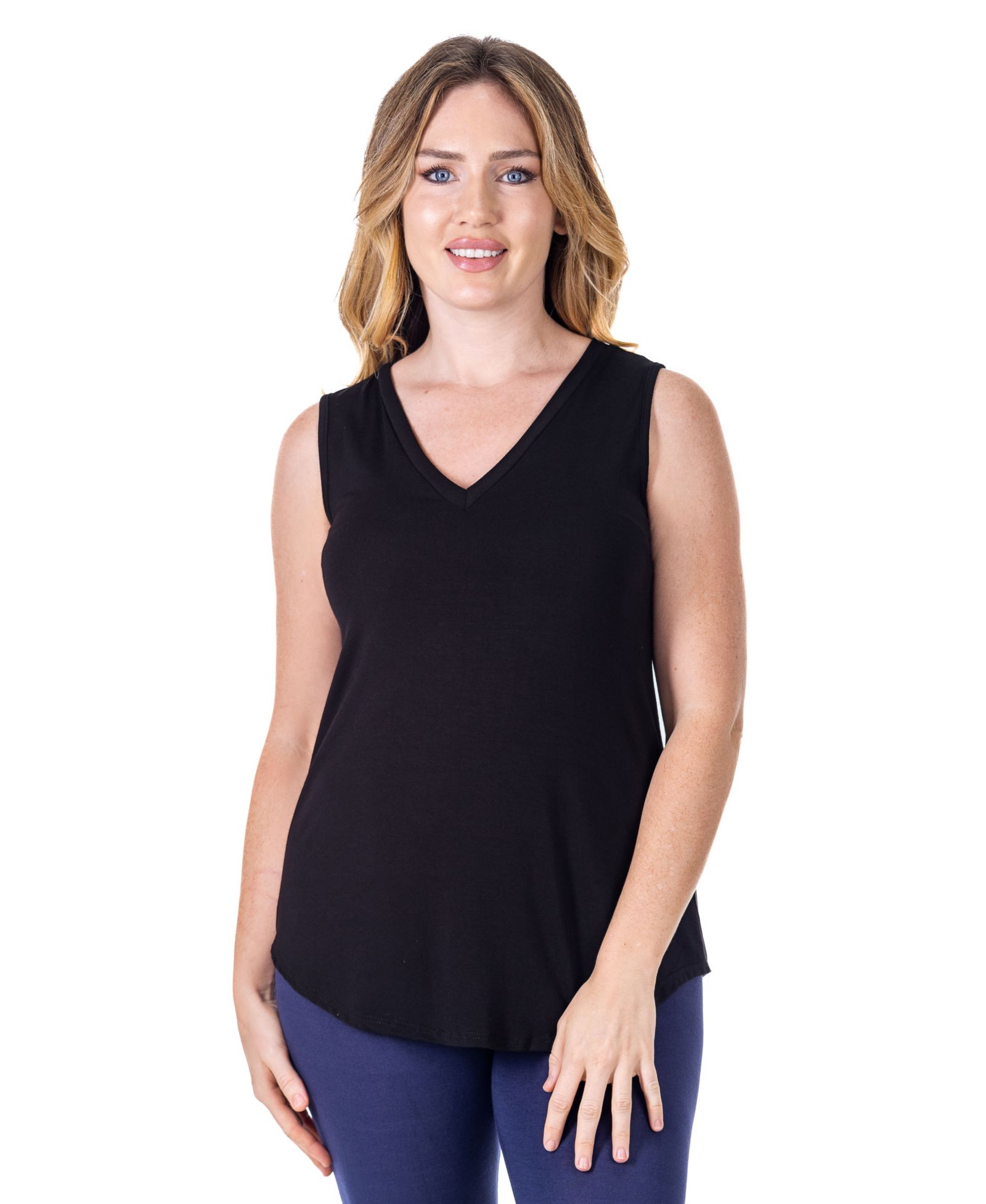 Топ 24seven Comfort Apparel Petite V-Neck Tunic