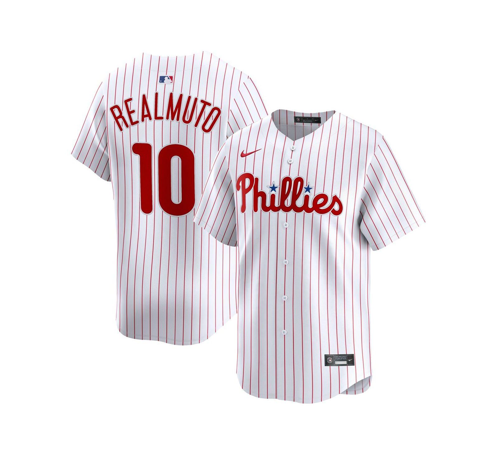 Мужская игровая джерси Nike J.T. Realmuto White Philadelphia Phillies Home Limited Player Jersey